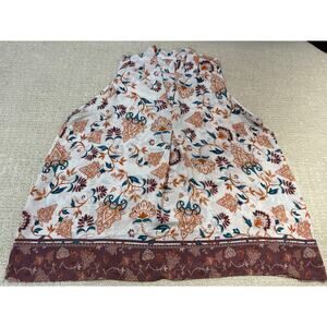 Violet + Claire Women’s XL Sleeveless Top Pleated V-Neck Paisley Boho Summer